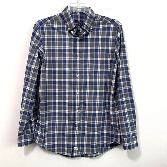 Vineyard Vines Mens Shirt M Classic Fit Murray Button Down Shirt Performance - Picture 1 of 9